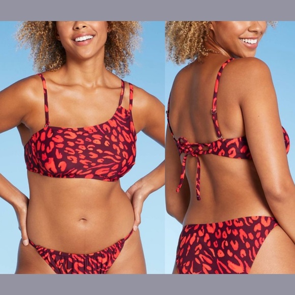 NWT Shade & Shore [ Small‎ ] One Shoulder Top + Cheeky Bikini Bottom - Picture 2 of 14